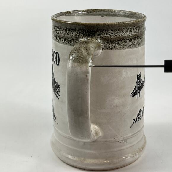 San Francisco California Souvenir Mug Beer Coffee Tea Vintage Glazed Cup Trolley - Picture 10 of 11